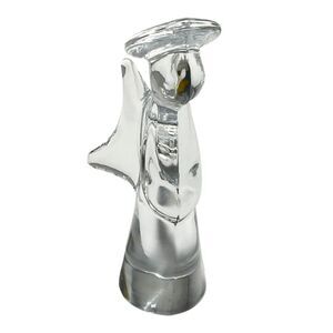 Vintage Genuine Lead Crystal Christmas Angel Figurine Paperweight Decor 8”